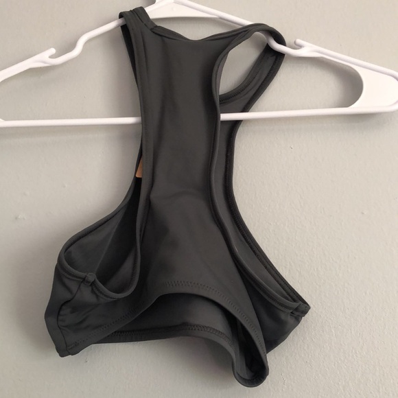 SKIMS Swim Racer Back Top, Color- Gunmetal, size-XXS, NWT - Picture 8 of 8